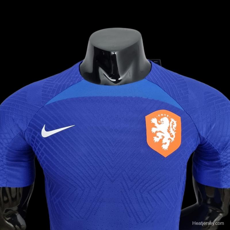 Player Version 2022 Netherlands Training Jersey Blue