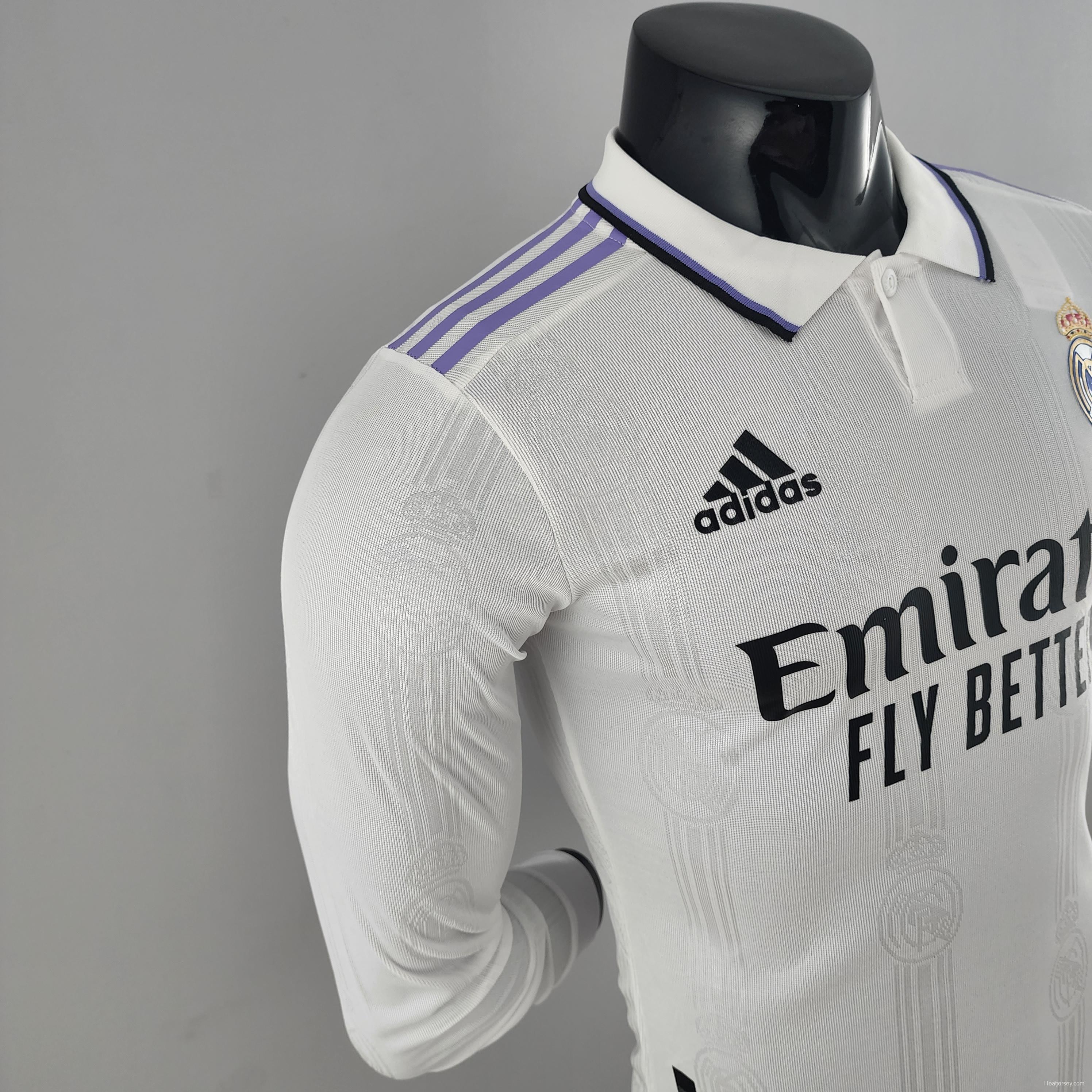 Player Version 22/23 Long Sleeve Real Madrid Home Soccer Jersey