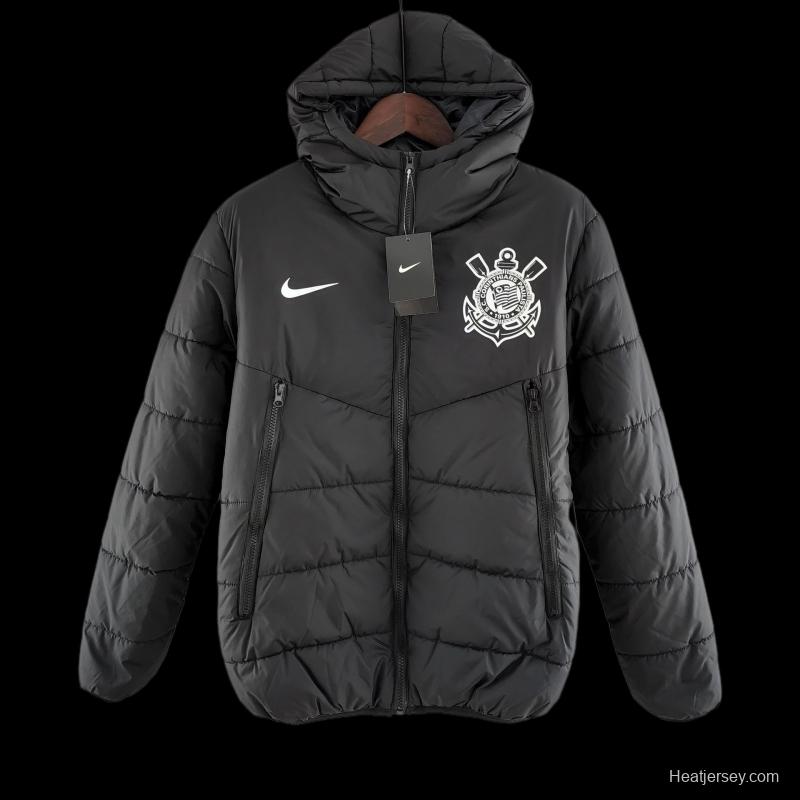 2022 Corinthians Down coat Jacket Black White Label