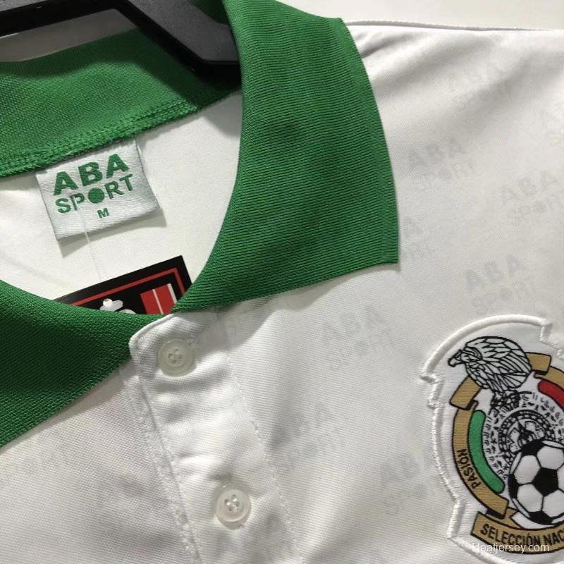 Retro 1995 Mexico Away White Soccer Jersey