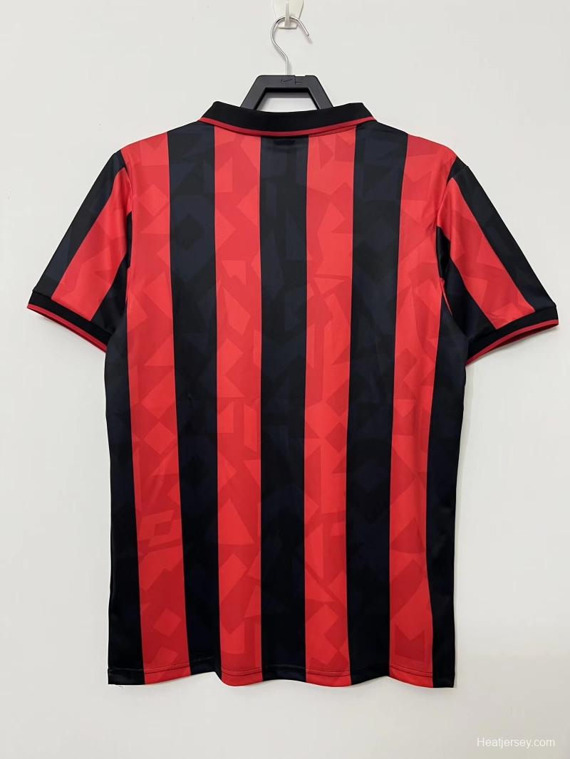 Retro 93/94 AC Milan Home Soccer Jersey