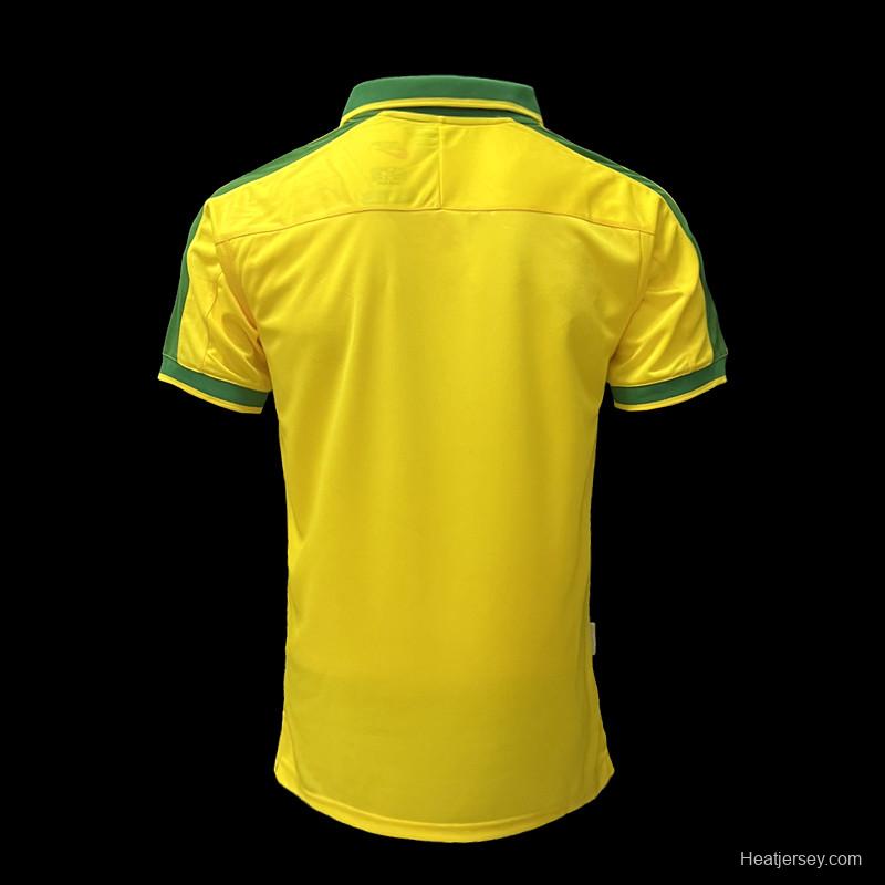 Retro 1997 Brazil Home Soccer Jersey