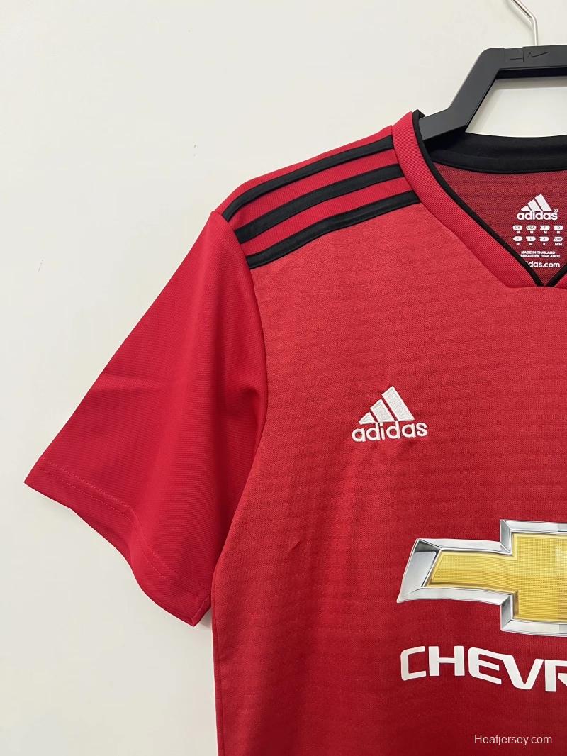 Retro 18/19 Manchester United Home Soccer Jersey