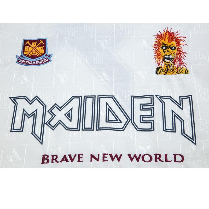 Retro 99/01 West Ham X Iron Maiden Away White Jersey