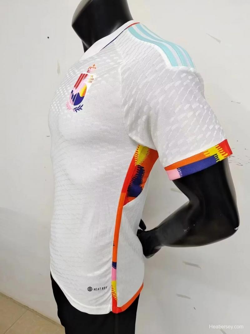 2022 Belgium Away Player Version Soccer Jersey