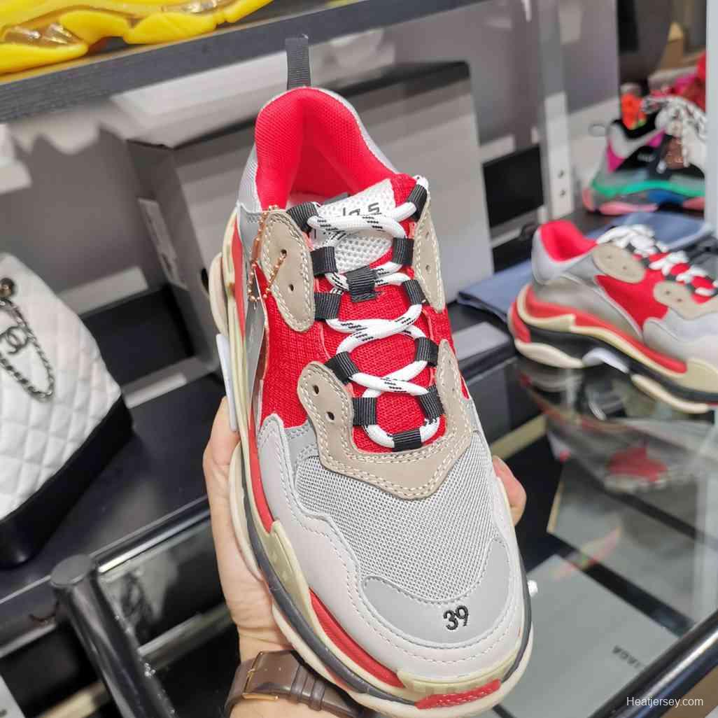 Men/Women Balenciaga Triple S Sneaker Red/Purple Item Ab5580330