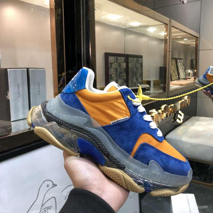 Men/Women Balenciaga Triple S 2.0 Sneaker Blue/Orange