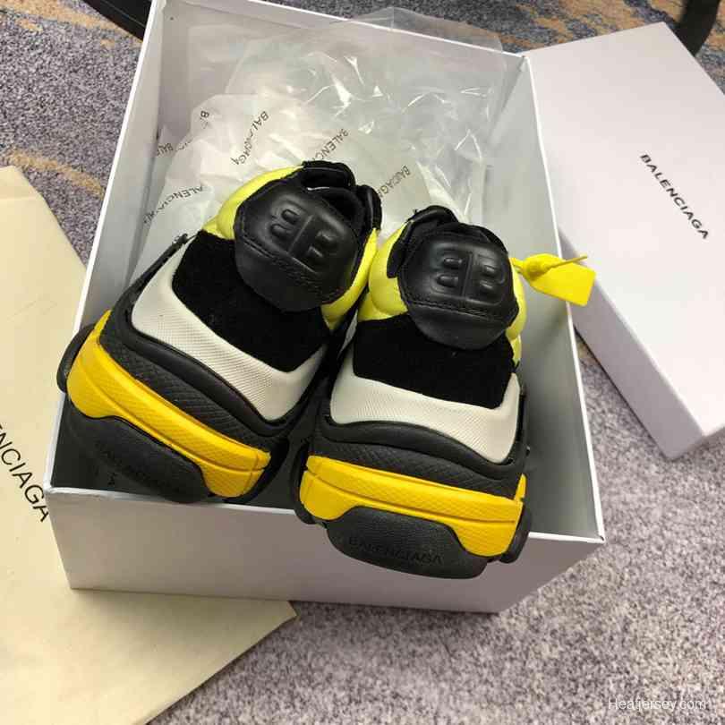 Men Balenciaga Triple-S 2 Yellow Black Sneaker