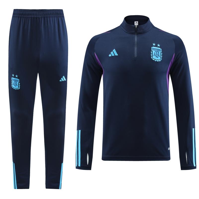 2022 Argentina Royal Blue Half Zipper Tracksuit