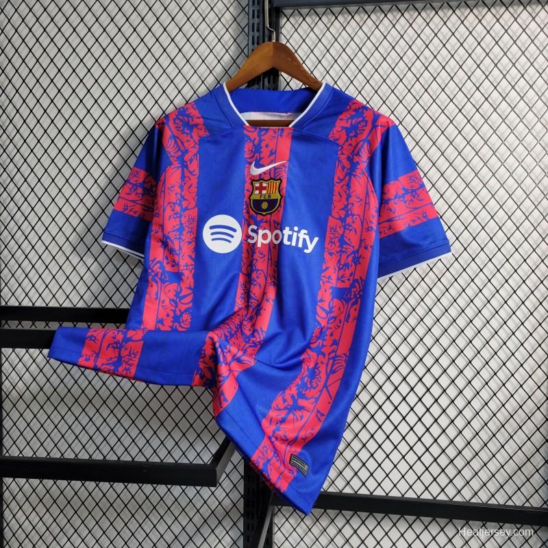 23-24 Barcelona Blue Training Jersey