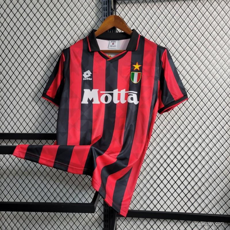 Retro 93-94 AC Milan Home Soccer Jersey