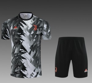 23-24 Juventus Black White Short Sleeve+Shorts