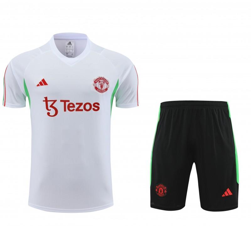 23 24 Manchester United White Short Sleeve+Shorts