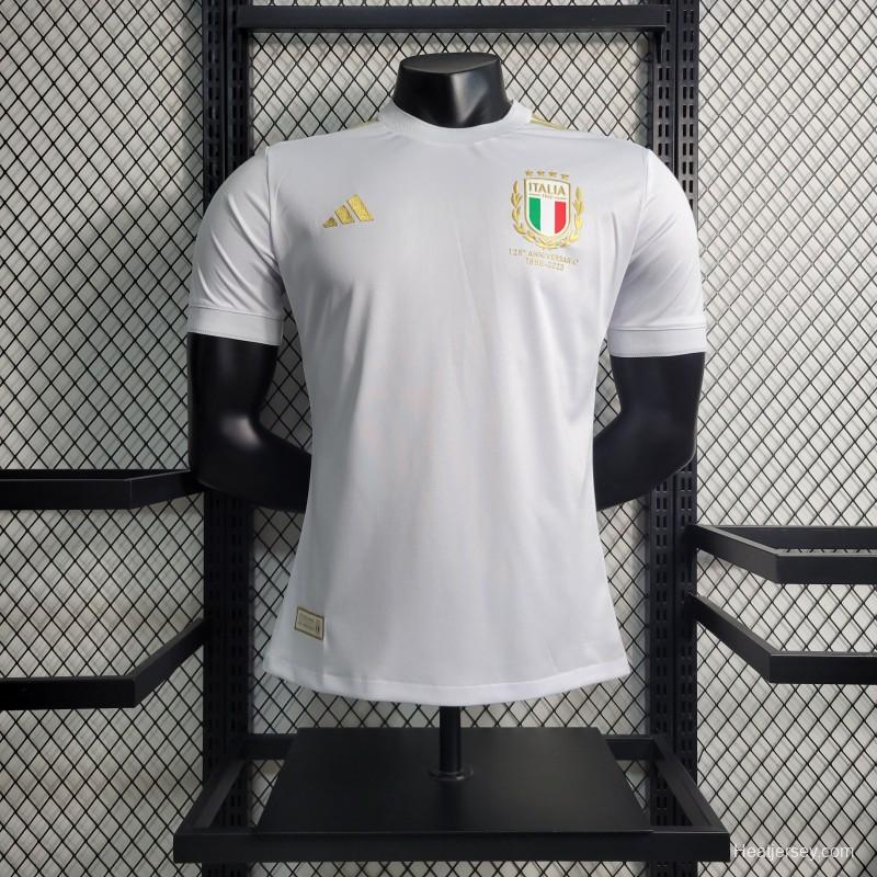 Player Version 2023  Italy 125th Anniversary Edition White Jersey