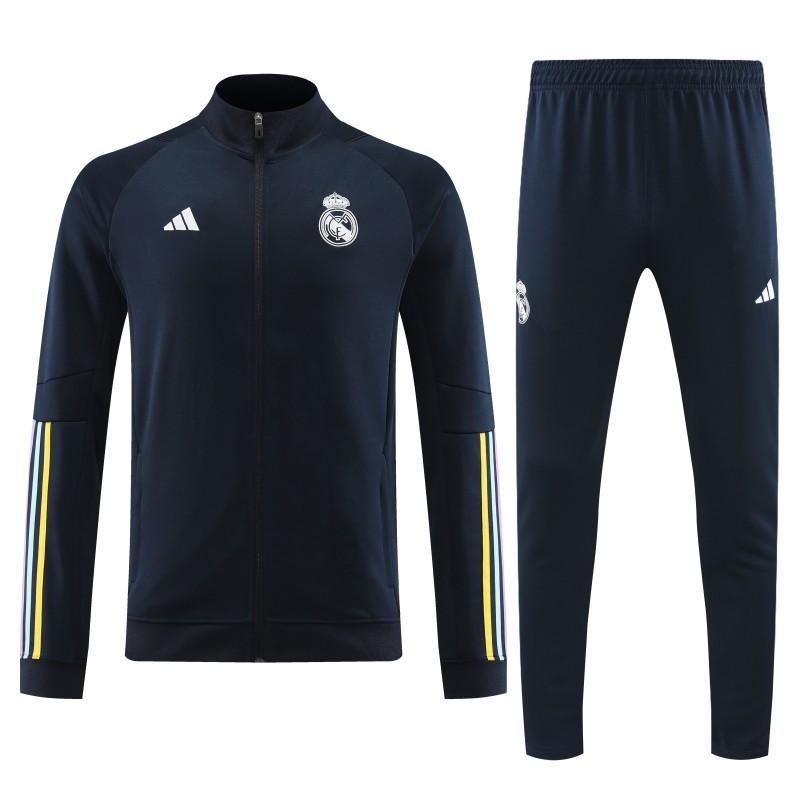 23/24 Real Madrid Navy Full Zipper Jacket+Pants