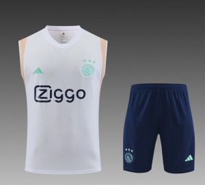 23/24 Ajax White Vest Jersey+Shorts