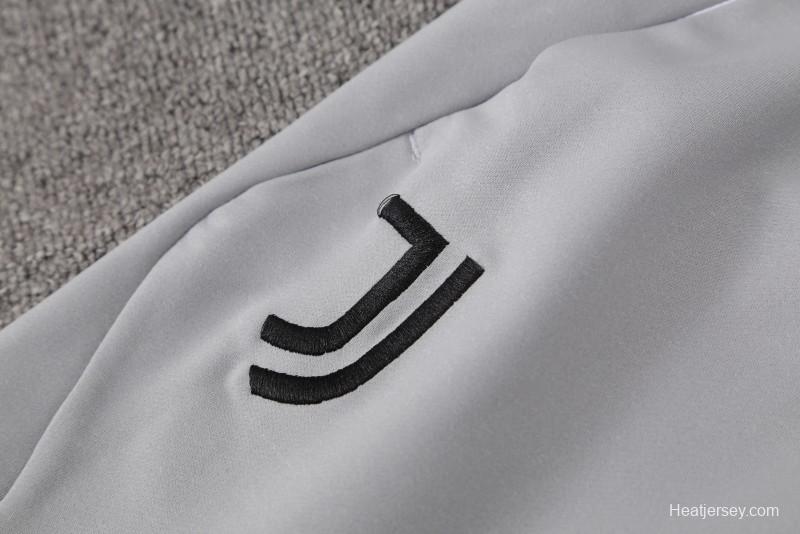 23/24 Juventus White Cotton Short Sleeve Jersey+Shorts