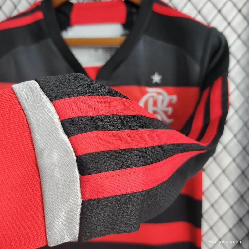 24/25 Kids Flamengo Home Long Sleeves Jersey