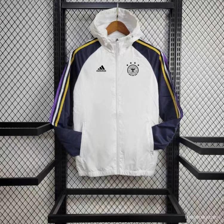 2024 Germany White Windbreaker