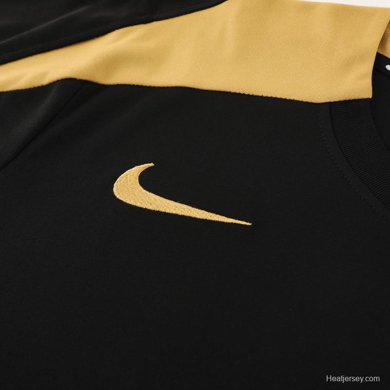 24/25 Nike Black/Golden Short Sleeve Jersey+Shorts