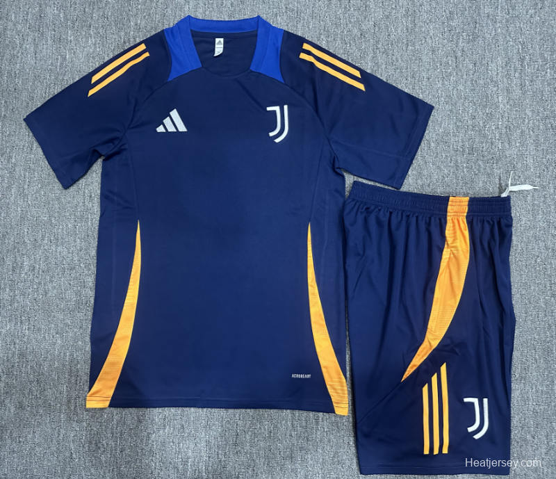 24/25 Kids Juventus Navy Short Sleeve Jersey+Shorts