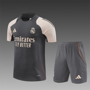 24/25 Real Madrid Black/Pink Short Sleeve Jersey+Shorts