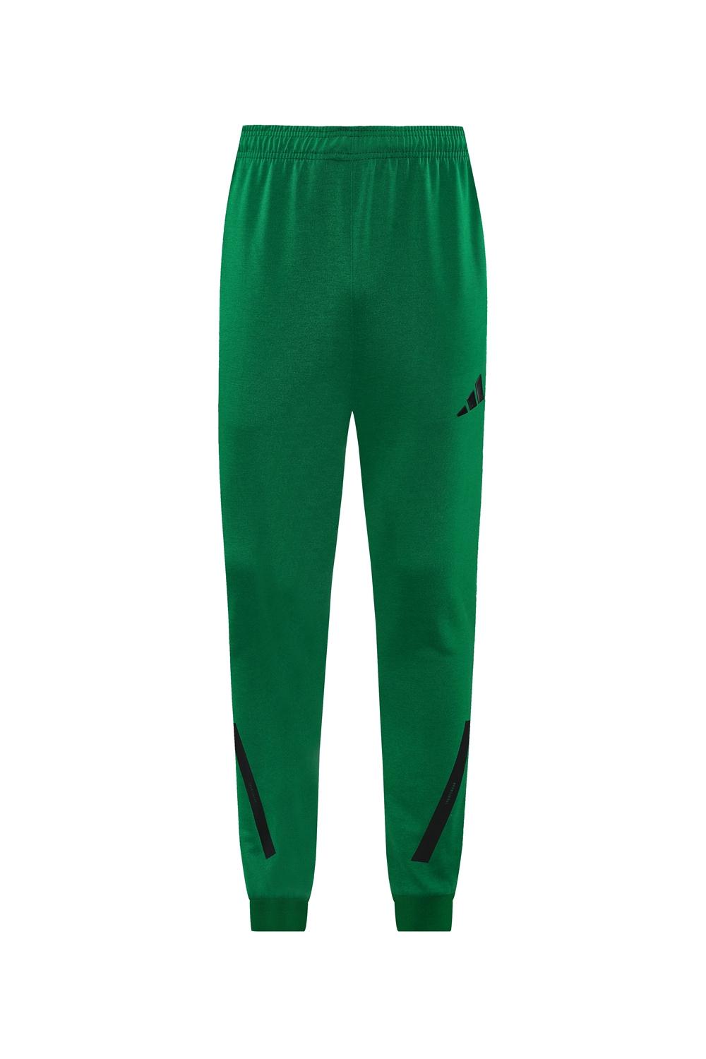 2024 Adidas Green Hoodie Full Zipper Jacket +Long Pants