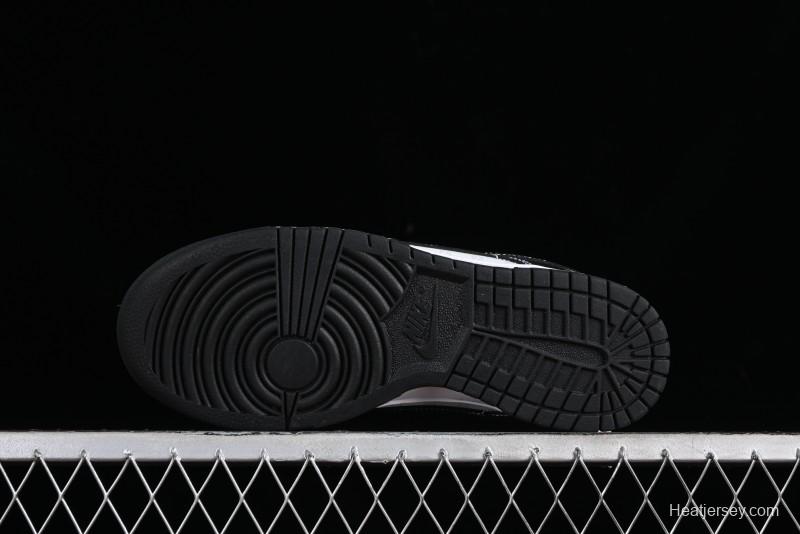 Nike SB Dunk Low Gucci Collaboration - Double G Embroidery Black Swoosh Anniversary Custom Low-Top Casual Skate Shoes - SF1588-136