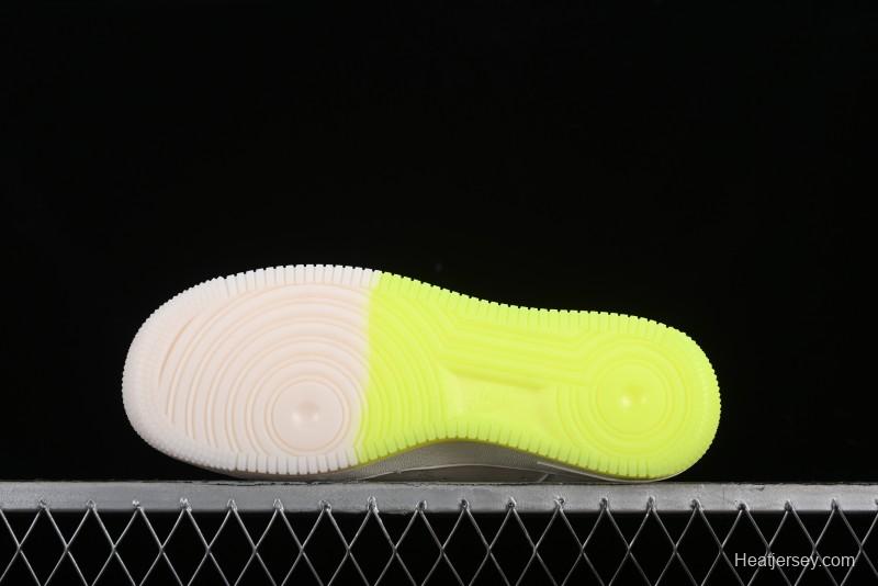 Nike Air Force 1 '07 Low Supreme Casual Sneakers in White-Fluorescent Green - BB7577-219