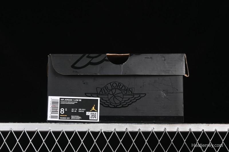 Nike Air Jordan 1 Low Flax/Baroque Brown Casual Basketball Shoes - HQ3603-201