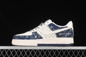 Nike Air Force 1 '07 Low LV Collaboration Dual-Tone Denim Casual Sneakers - YX5066-318