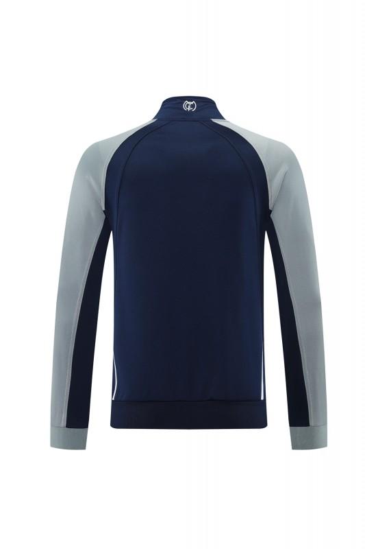 25/26 Real Madrid Navy/Grey Full Zipper Jacket +Long Pants