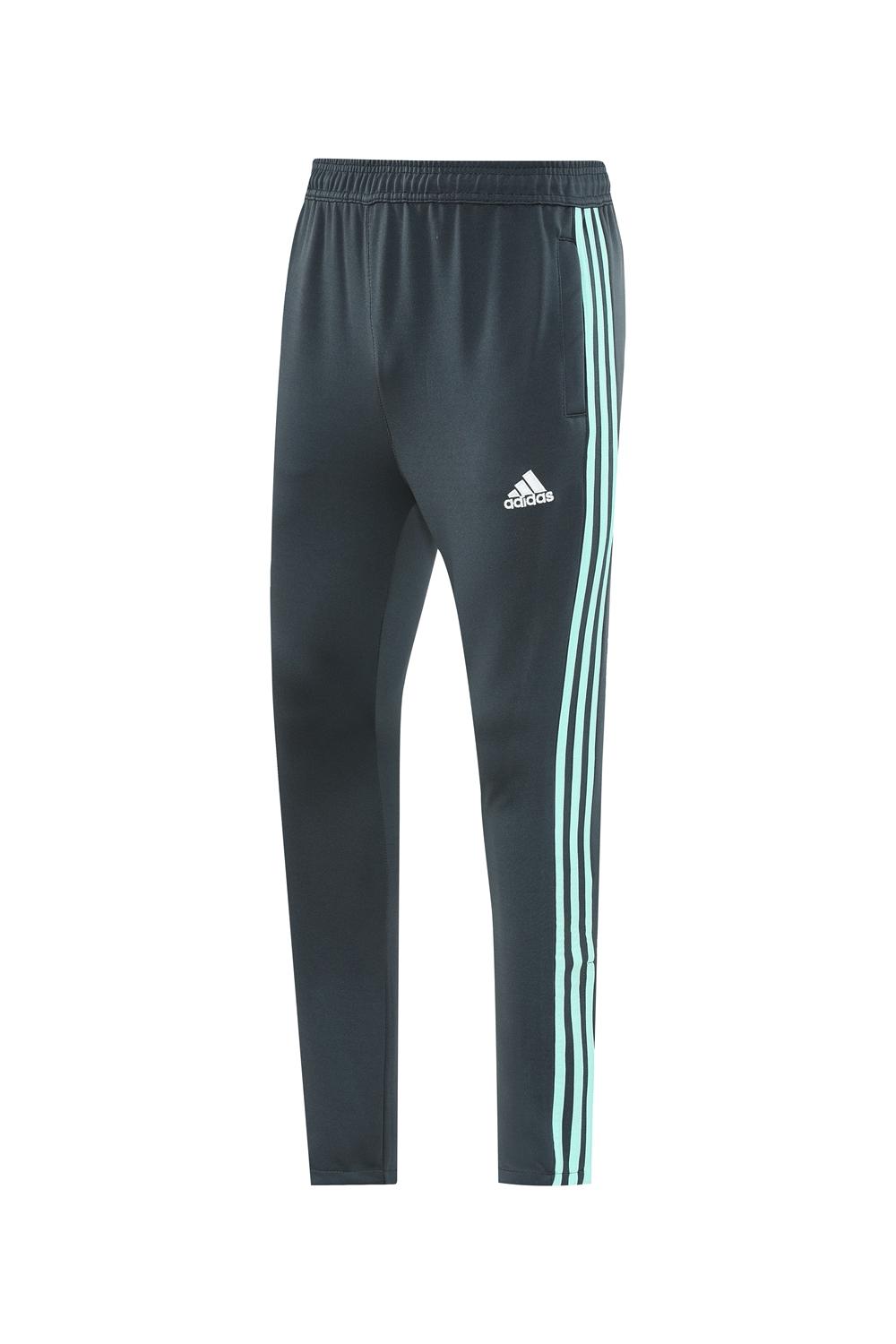 2025 Adidas Dark Grey Full Zipper Jacket +Long Pants