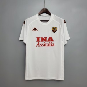 Retro 00/01 AS Roma Away White Jersey