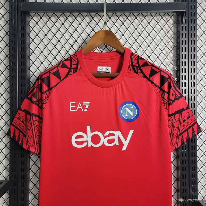 23/24 Napoli Red pre-Match Jersey