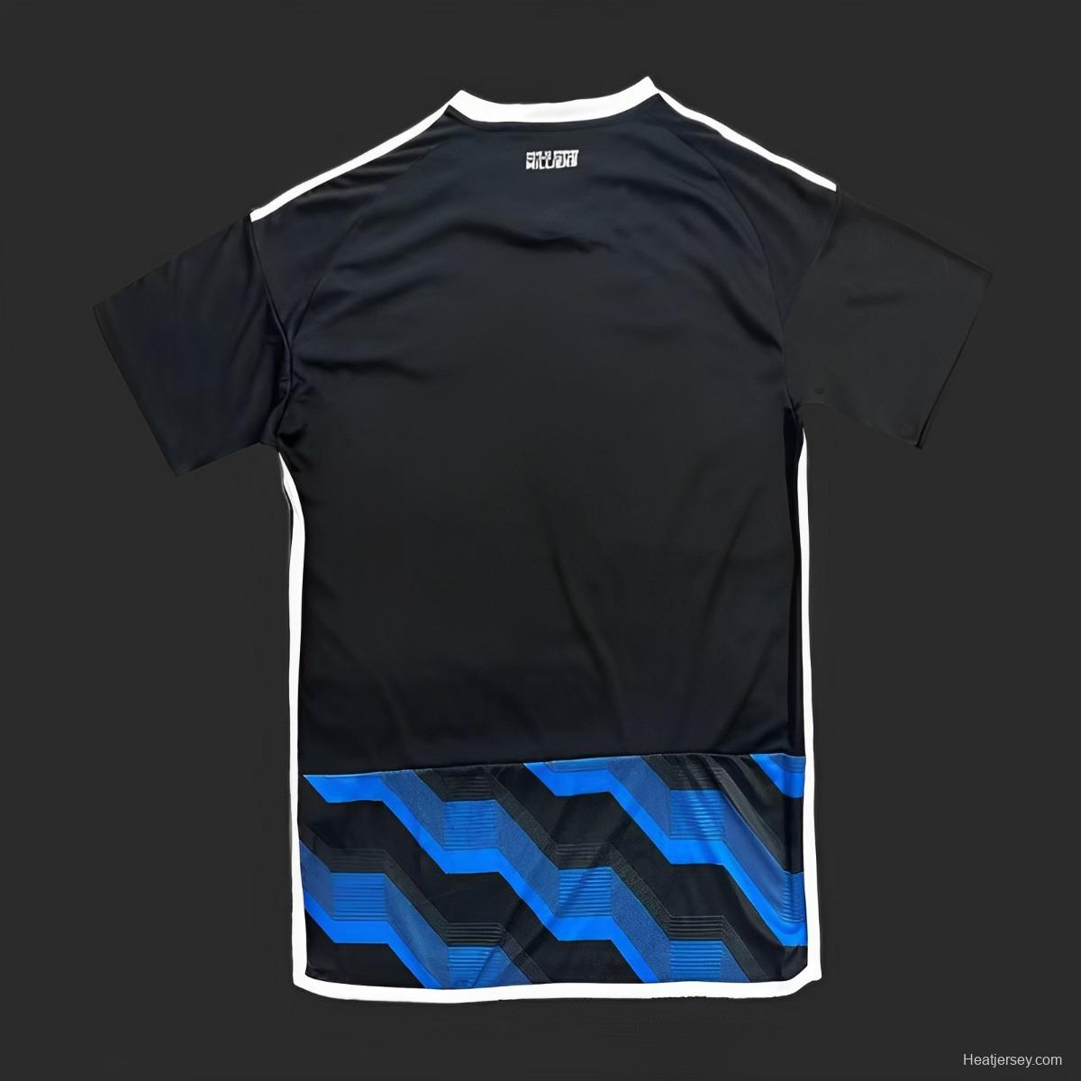 23/24 Strasbourg Third Black Blue Jersey