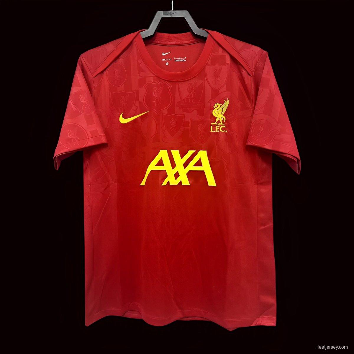 24/25 Liverpool Red Training Pre-match Jersey