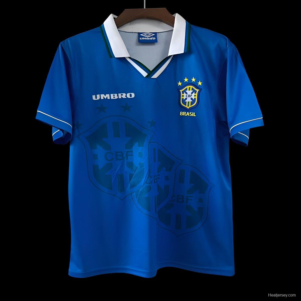 Retro 1994 Brazil Away Blue Jersey