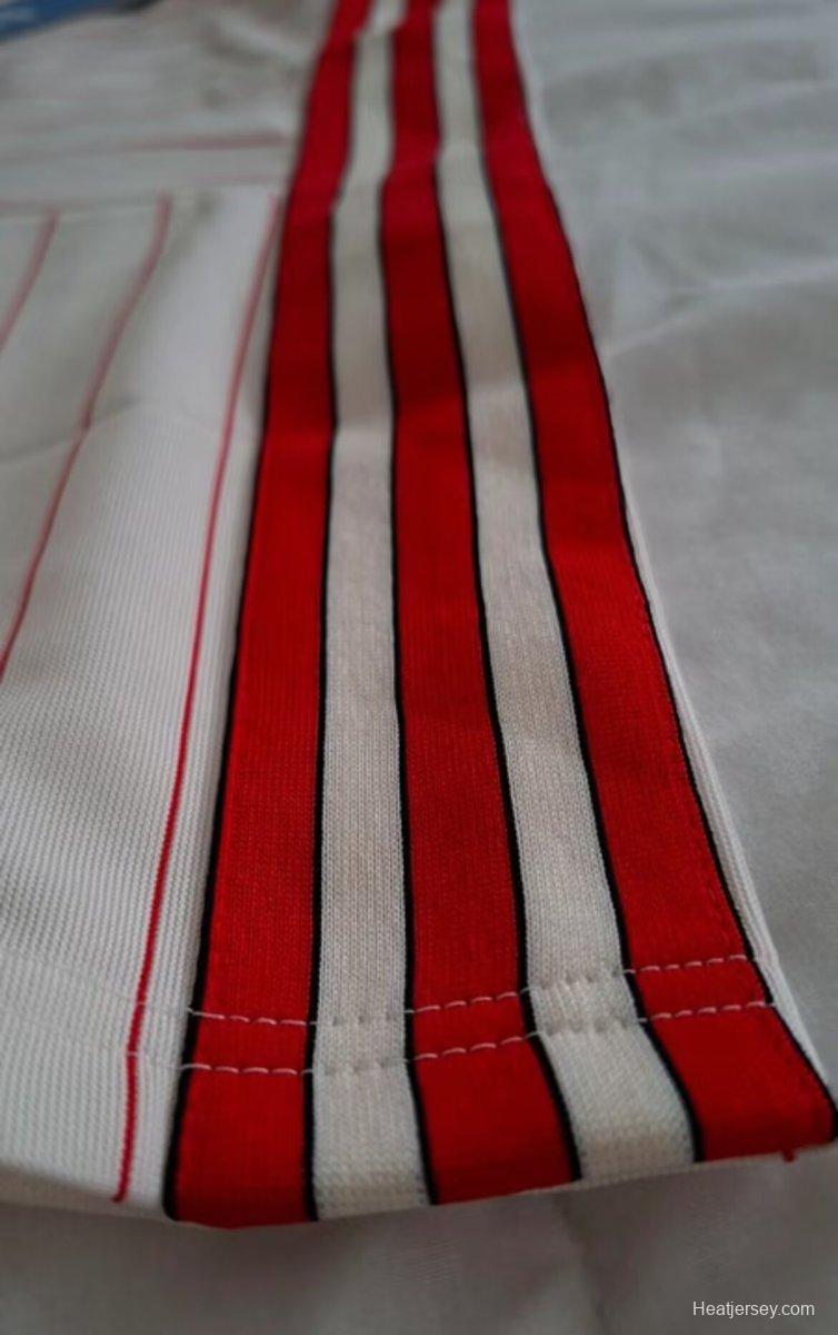 25/26 Benfica Adidas Original White with Red Pinstripes Jersey